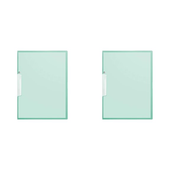 2PCS Light Green Rotatable Side Snap A4 Plastic File Folder,Single-Page Lock Clasp Document Holder,Portable Paper Organizer for Student Homework,Resumes & Office Meeting Reports