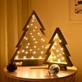 thumbnail image 1 of 2PCS Light Up Wooden Christmas Tree Decorations, Handmade Tabletop Christmas Tree with String Light, Xmas Tree Night Light for Home Fireplace Mantel Office Desk Party Decor, 1 of 4