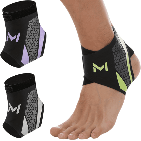 2PCS Lightweight Sports Ankle Brace Compression Sprain & Breathable for Men Women Ultrathin High-Elastic Ankle Wraps Ankle Brace for Basketball Soccer & Fitness