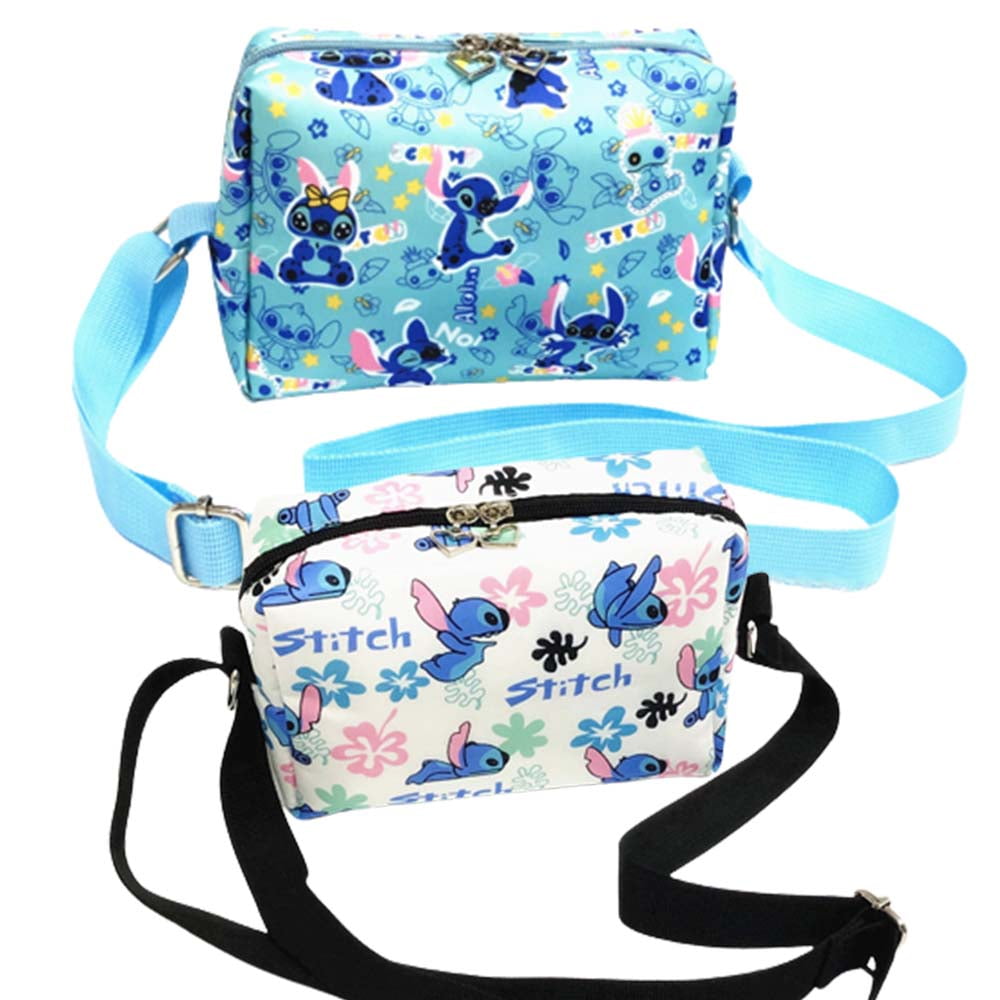 Mengen 2pcs Lilo & Stitch Cartoon Shoulder Bag Crossbody Purse Bag, Adult Unisex, Size: Large, Blue