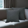thumbnail image 1 of 2PCS Linen-Look Pillow Covers 18x18 Inch, Decorative Throw Cushion Cases Soft Textured Fabric Square Pillow Covers for Sofa Couch Bed Living Room Bedroom Home Decor, 1 of 5