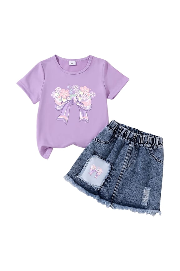 2PCS Little Toddler Girls Dress With Cardigan Floral Dresses Ruffle Sweaters Spring Full Clothes For 2 8 Years Sleeveless T-shirt 2 Pcs Summer Dailywear Set 2-3 Years