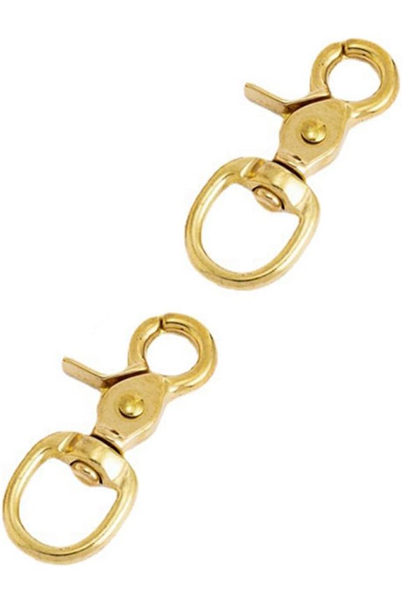 2PCS Lobster Trigger Snap Hooks Brass Swivel Trigger Clasp Clips Keychain Clips for Lanyards Purses Bag Pet Leash 20x71mm