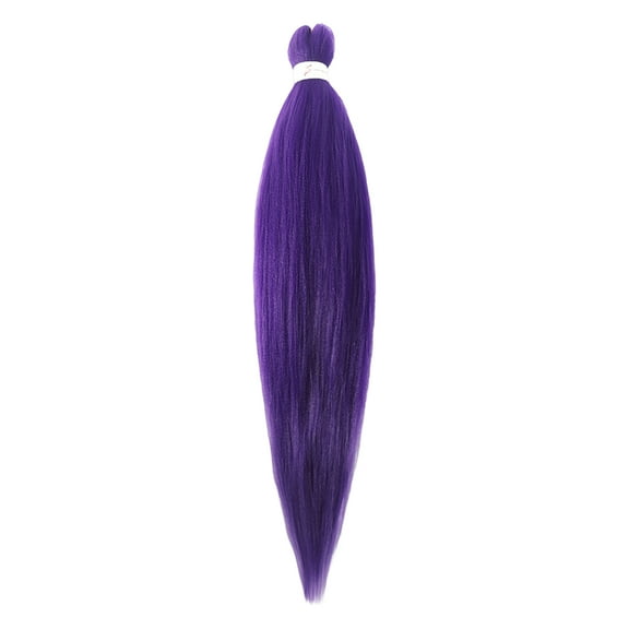 2PCS Long Purple Braiding Hair Pre Stretched Synthetic Braiding hair Extensions for Braids, Purple Hair Extensions for Stage Party Halloween Costume Cosplay