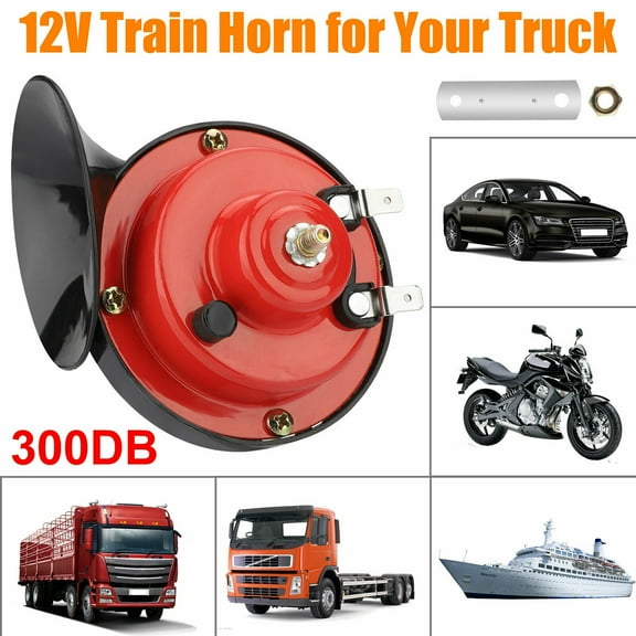 2PCS Loud Electric Train Horn, Car Train Snail Horns 12V,Waterproof Motorcycle Snail Horn,for Trucks, Cars, Motorcycle, Bikes & Boats