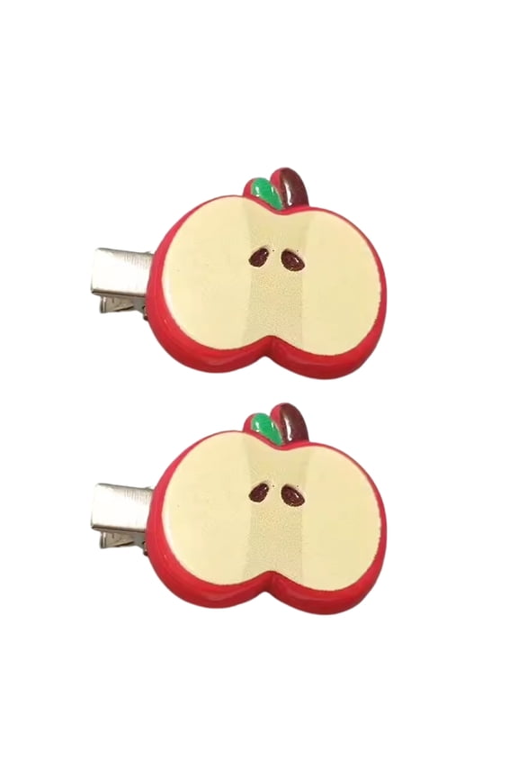 2PCS Lovely Kids Hair Clip Cartoon Fruit Shape Hair Barrettes for Children School Activity Teens Girl Styling Tool
