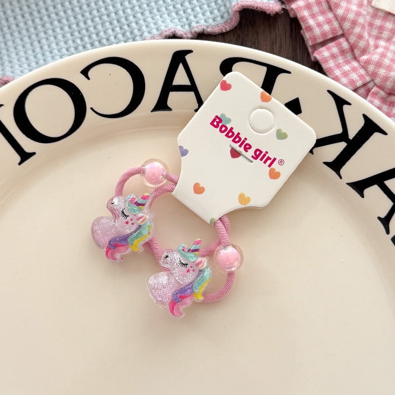 2PCS Lovely Sparkling Rainbow Elastic Hair Bands for Girls Children's Hair Accessories Baby Headwear Ties