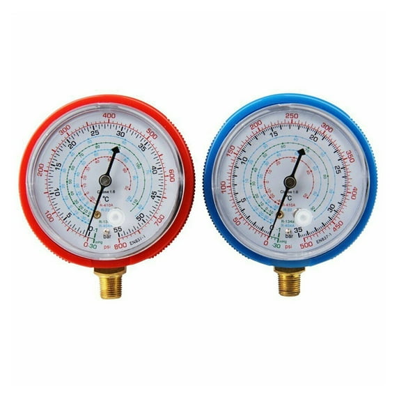 2PCS Low High Pressure Gauge R22 R404A R134A R410A Air Conditioner Manifold Gauge Tool Accessories ,Portable
