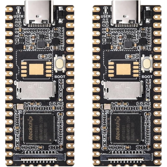 2PCS Luckfox Pico RV1103 Linux Micro Development Board, Integrates ARM Cortex-A7/RISC-V MCU/NPU/ISP Processors
