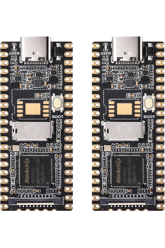 2PCS Luckfox Pico RV1103 Linux Micro Development Board, Integrates ARM Cortex-A7/RISC-V MCU/NPU/ISP Processors