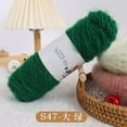 thumbnail image 1 of 2PCS Luxurious Fur Yarn Ball - 75g, Long Hair Shiny Thread, Medium-Thick for Crochet and Knitting Scarves and Hats (47 Big Green), 1 of 1