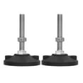 2PCS M16 Thread Furniture Glide Swivel Leveling Mount Adjustable Round Nylon Leveling Feet for