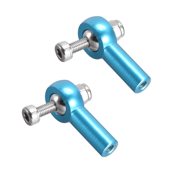 2PCS M3/3mm 26mm Linkage Rod End Tie Rod End Ball Head Joint Adapter Blue for RC  Crawler Boat