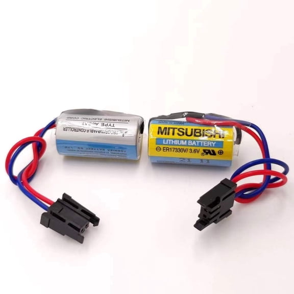 2PCS MR-BAT ER17330V3 .6V 1700mAh PLC Battery with Plug