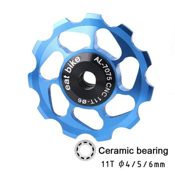 2PCS MTB Bike 11T Aluminum Ceramic Bearing Jockey Wheel Rear Derailleur Pulley USA