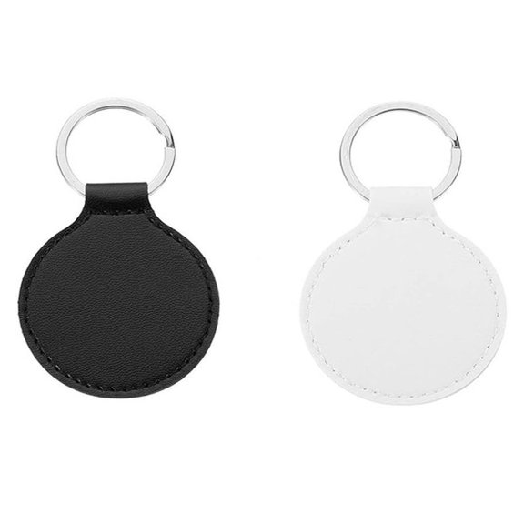 2PCS Magnetic Cap ClipLeather KeychainRound Keychain, Magnetic Hat Clip Storage for DIY Crafts, Jewelry, Bag Desktop Hooks (Black+White)