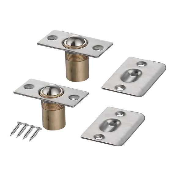 2PCS Magnetic Door Catch Cabinet Catch Spring Ball Latches Silver Wardrobe Furniture Magnet Latches Hardware Lock Buckle