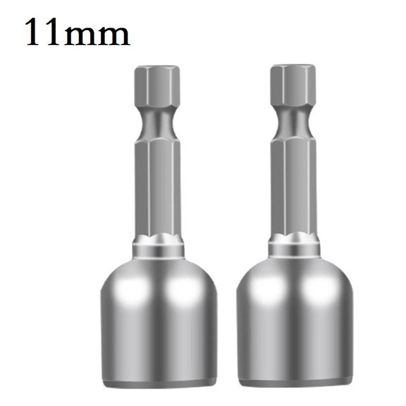 2PCS Magnetic Nuts Driver Socket 6 7 8 9 10 11 12 13 Mm Magnetic Nut Screwdrive Power Drill Bit Adapter Bolt Driver Repairing
