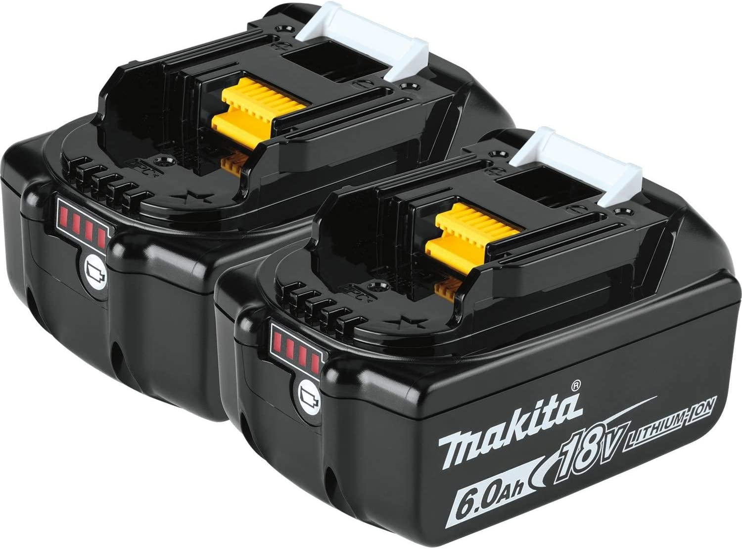 Makita BL1860B-2 2-Piece 18V LXT Lithium-Ion Batteries (6 Ah)