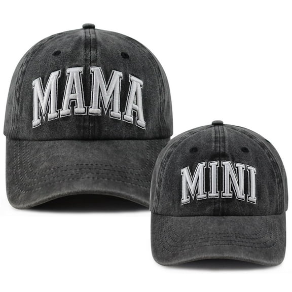 2PCS Mama and Mini Matching Baseball Cap for Mom Girl, Adjustable Cotton Embroidered Parent