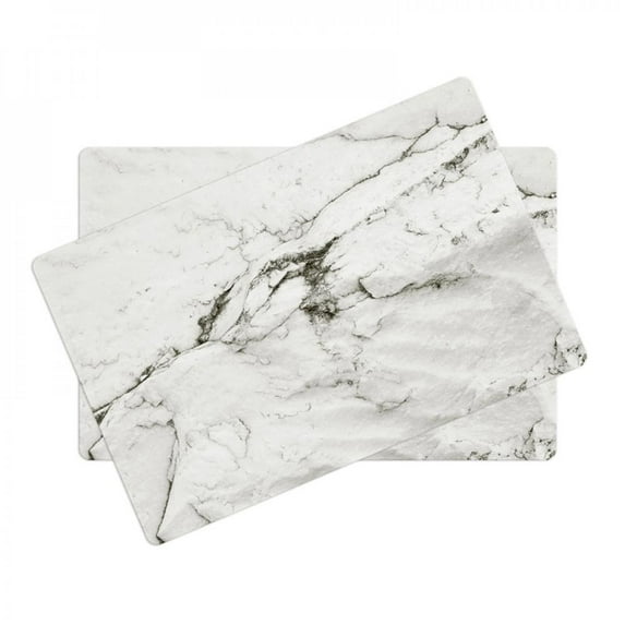 2PCS Marble Grain Placemat Household Table Pad Insulation Placemat Table Decoration
