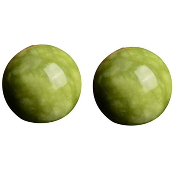 2PCS Marble Jade Baoding Chinese Health Stress Exercise Balls for Relaxation Relie G13776