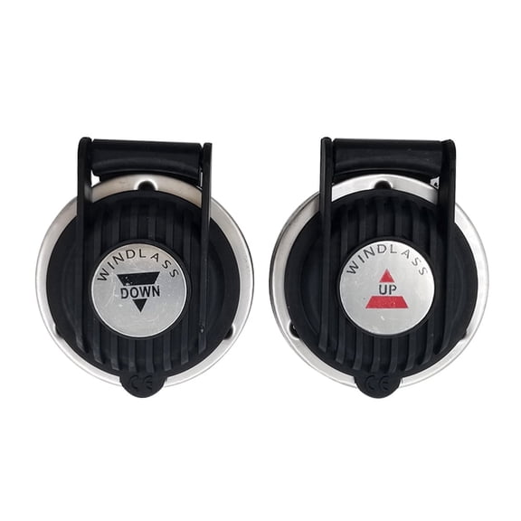2PCS Marine Boat Anchor Windlass Winch Foot Compact Switch Up & Down,Ship Anchor Winch Switches Universal,12/24V 5A