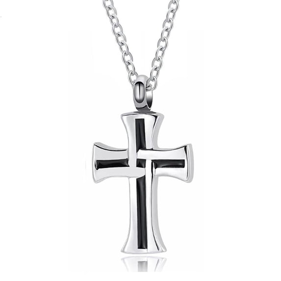 Crossed Locket Pet Ashes Holders Necklace for Cats Dog Ashes Memorial Jewelry Human Pet Cremation Urn Necklace Keepsakes