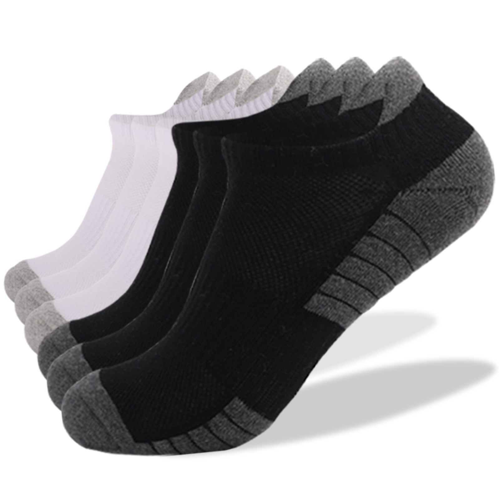 2PCS Men And Women Athletic Running Socks 6 Pairs Breathable Low Cut