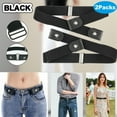 thumbnail image 1 of 2PCS Men Women Buckle-free Elastic Invisible Waist Belt for Jeans No Bulge Hassle Decor, 1 of 9