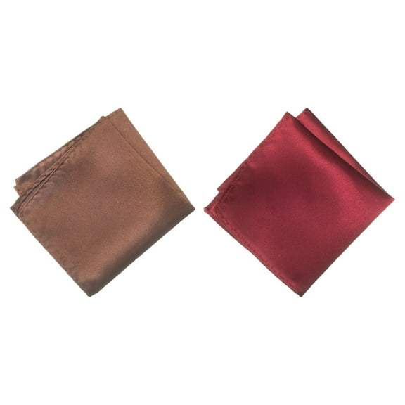 2PCS Men's Handkerchiefs Rayon Pocket Square Vintage Businessmen Hankies Suit Accessory For Business and Casual Wear