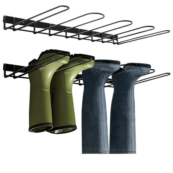 2PCS Metal Boot Rack, Black Boot Organizer, Boot Holder, Shoe Tray for Entryway, Boot Rack for Entryway, Boot Storage Organizer Tall Boots