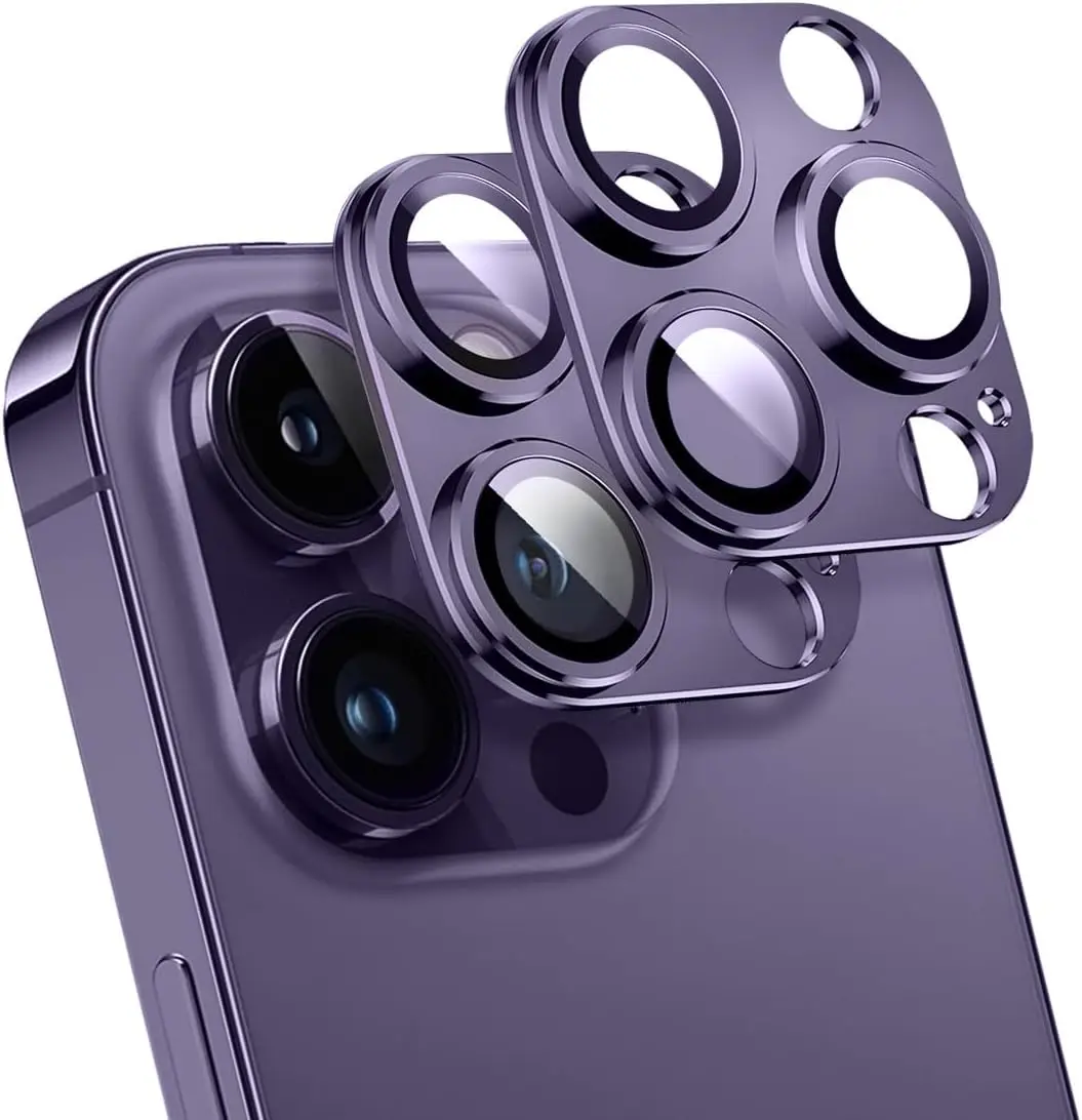 2PCS Metal Camera Lens Protector for IPhone 15 14 13 Pro Max Plus 12 ...