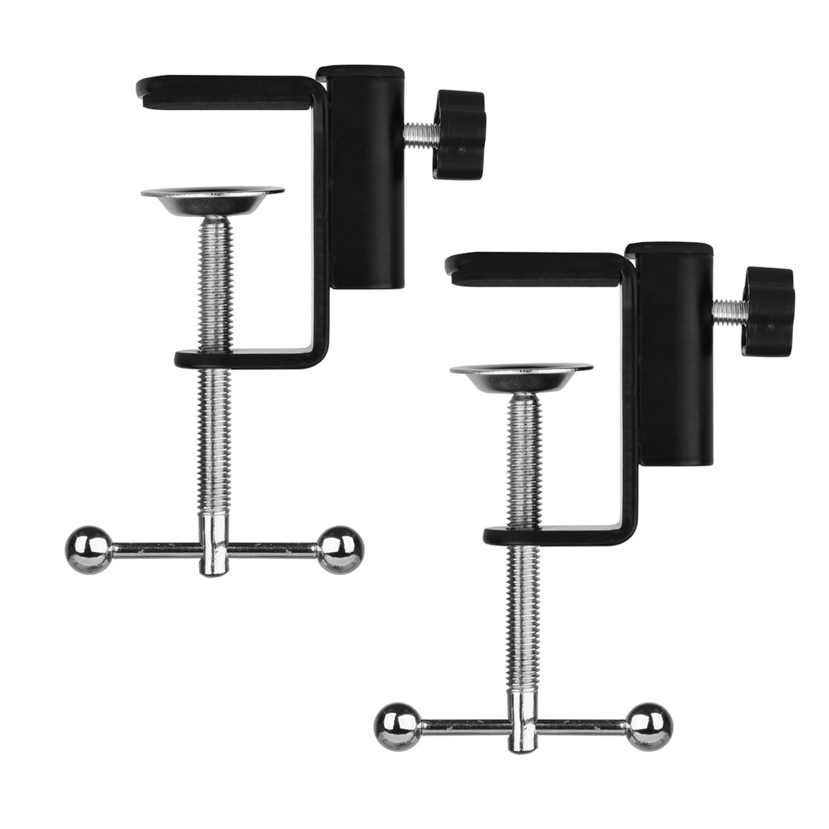 2PCS Metal Desktop Fixed Cantilever Bracket C-Type Clamp Table Lamp Adjustable Universal Bracket Replacement for Swing Arm Desk Lamp Microphone Stand Lighting Aromatherapy Device