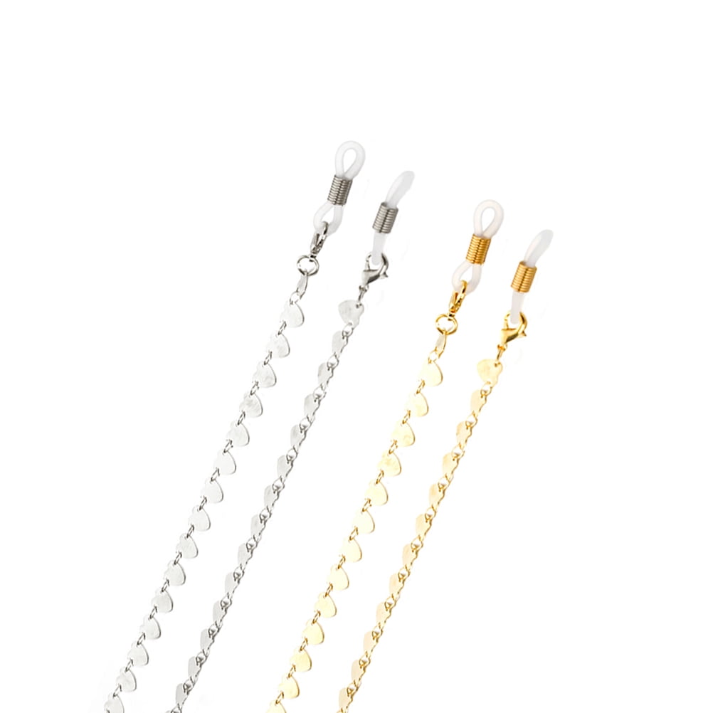 2PCS Metal Eyeglasses Chain Sunglasses Strap Antislip Glasses Lanyard