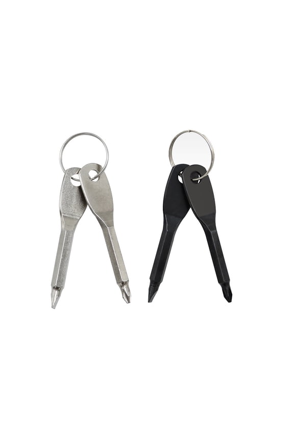 2PCS Metal Screwdriver Keychains Keyring Key Chain Ring Clip Holder Organizer for Home Car Keys Key Finder Women Men