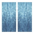 thumbnail image 1 of 2PCS Metallic Foil Fringe Curtains, 39.4" x 98.4" Tinsel Backdrop for Party Decorations, Wedding, Birthday, Photo Booth,Light Blue, 1 of 6