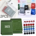 2PCS Mini Cute Small Desk Calendar August 2022 To December 2023