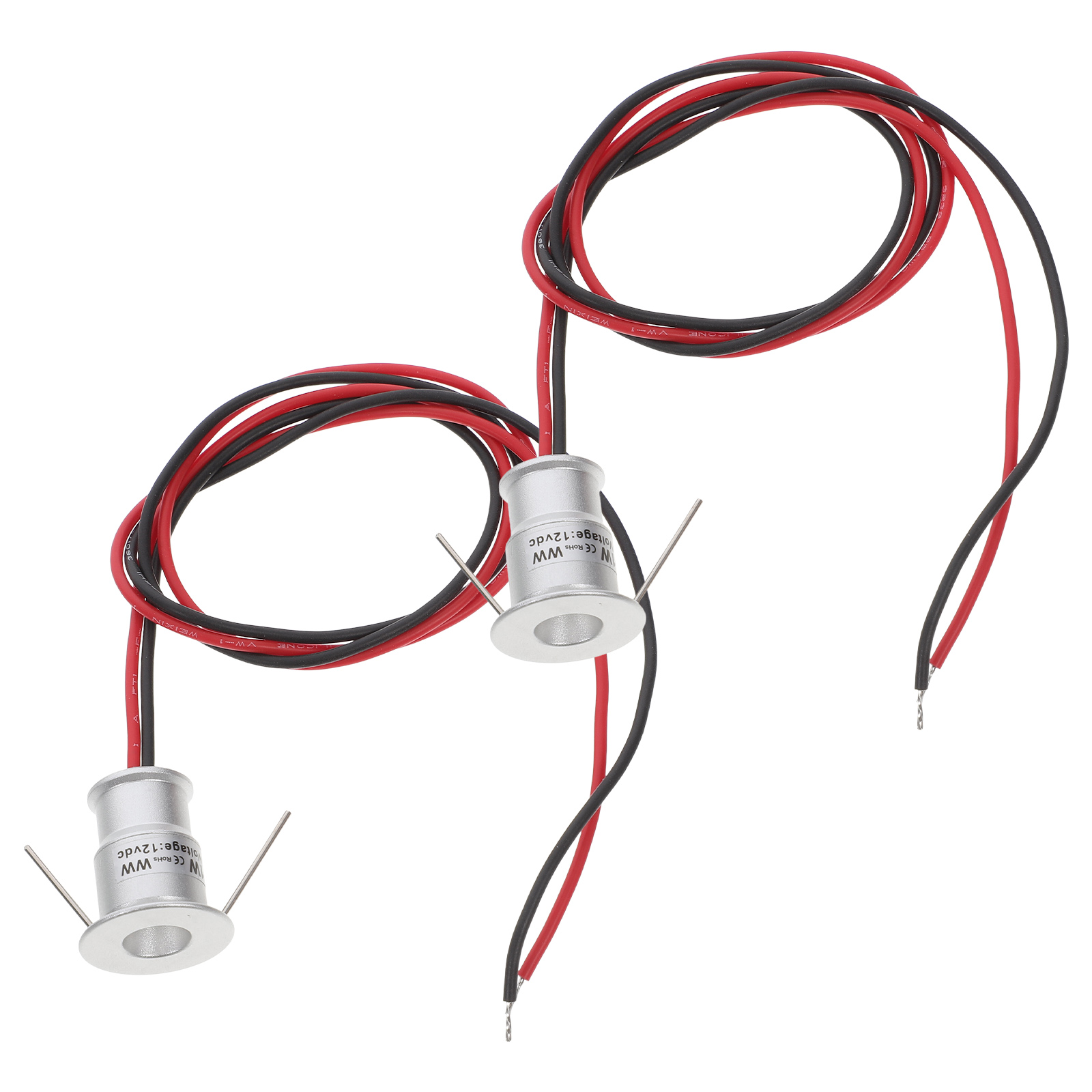 2PCS Mini LED Spot Lights DC12V 1W Cabinet Lights Mini Spotlights for ...