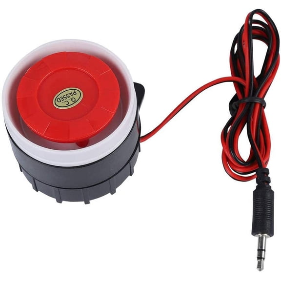2PCS Mini Red Wired Horn Siren Sound Alarm System Warning Horn for Home Security Siren 120dB DC 12V