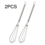 2PCS Mini Small Stainless Steel Balloon Wire Whisk Set Whip Mix Stir Beat