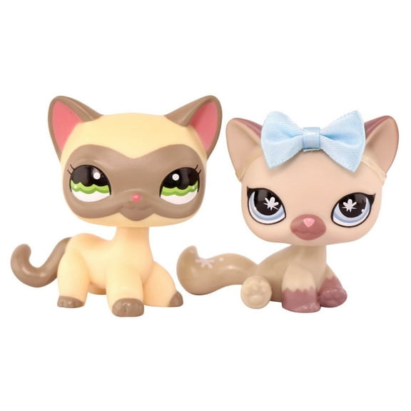 2PCS Minilpsshop Mini Pet Set,#1116 #664 with Bowknot Accessories,Cartoon Animal Figurines Birthday/Christmas Gift Idea