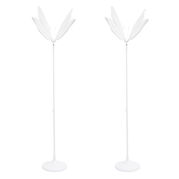 2PCS Modern Butterfly Decorative Lights Adjustable Height(57.5-70.1in), Suitable for Hotel & Wedding Hall Layout Photography Background Silver