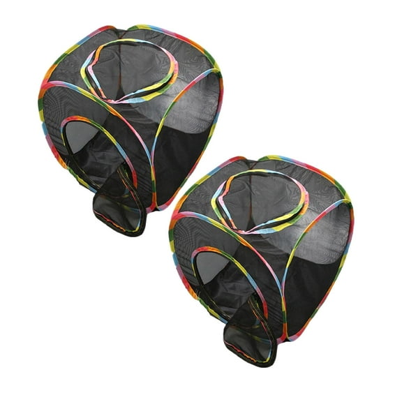 2PCS Modern Geometric Cat Breathable Mesh Pet Cube Comfortable Indoor Cats And Small Dogs Durable Steel Frame 38X35X2Cm Utility