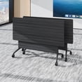 thumbnail image 1 of 2PCS Modular Folding Conference Table with Wheels 47.2in, Collapsible Conference Room Tables for Office Classroom Black, 1 of 7