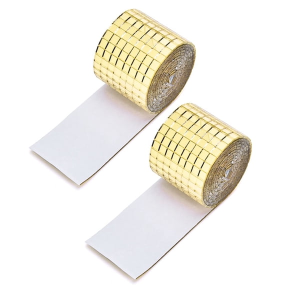 2PCS Mosaic Wall Stickers Self-Adhesive Mirror Pack of 1464 Mini Glass Mirrors