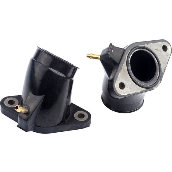 2PCS Motorcycle Carburetor Pad Intake Outlet Manifold Interface for XV400 XVS400 XVS650 Drag Star V-Star Classic,2 * Carburetor Interface,black