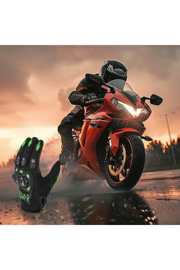 2PCS Motorcycle Gloves - Riding Gloves,Touchscreen Motorbike Gloves with Hard Knuckle,Tactical Gloves,Anti-Slip Airsoft Gloves,Breathable Outdoor Sports Gloves for Riding Comfort and Safety