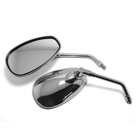 2PCS Motorcycle Rear View Mirror Electroplated Rust Proof Clear Surface Handlebar Rear View Side