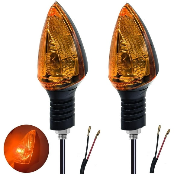 2PCS Motorcycle Turn Signals Front/Rear Indicators Compatible with KTM 990 690 Adventure Super Enduro Duke SMT SMC (Amber Shell)